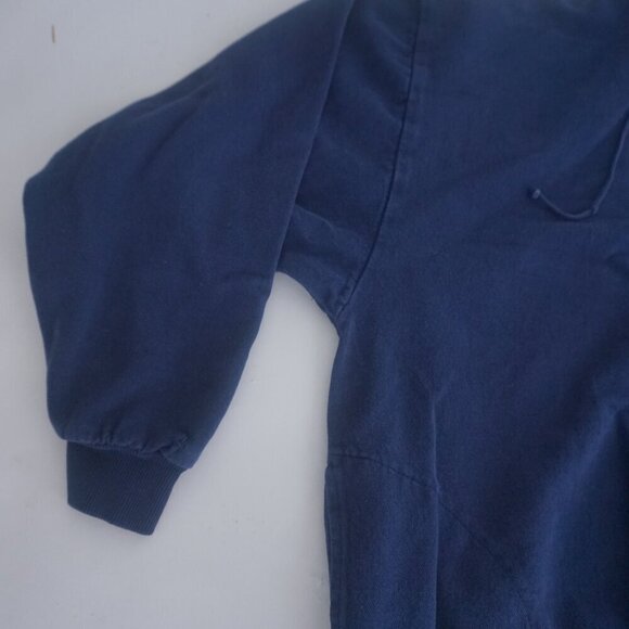 Vintage '90S Wek Navy Denim Boxy Collared Light Weight Sweater Medium (2) - Picture 7 of 9